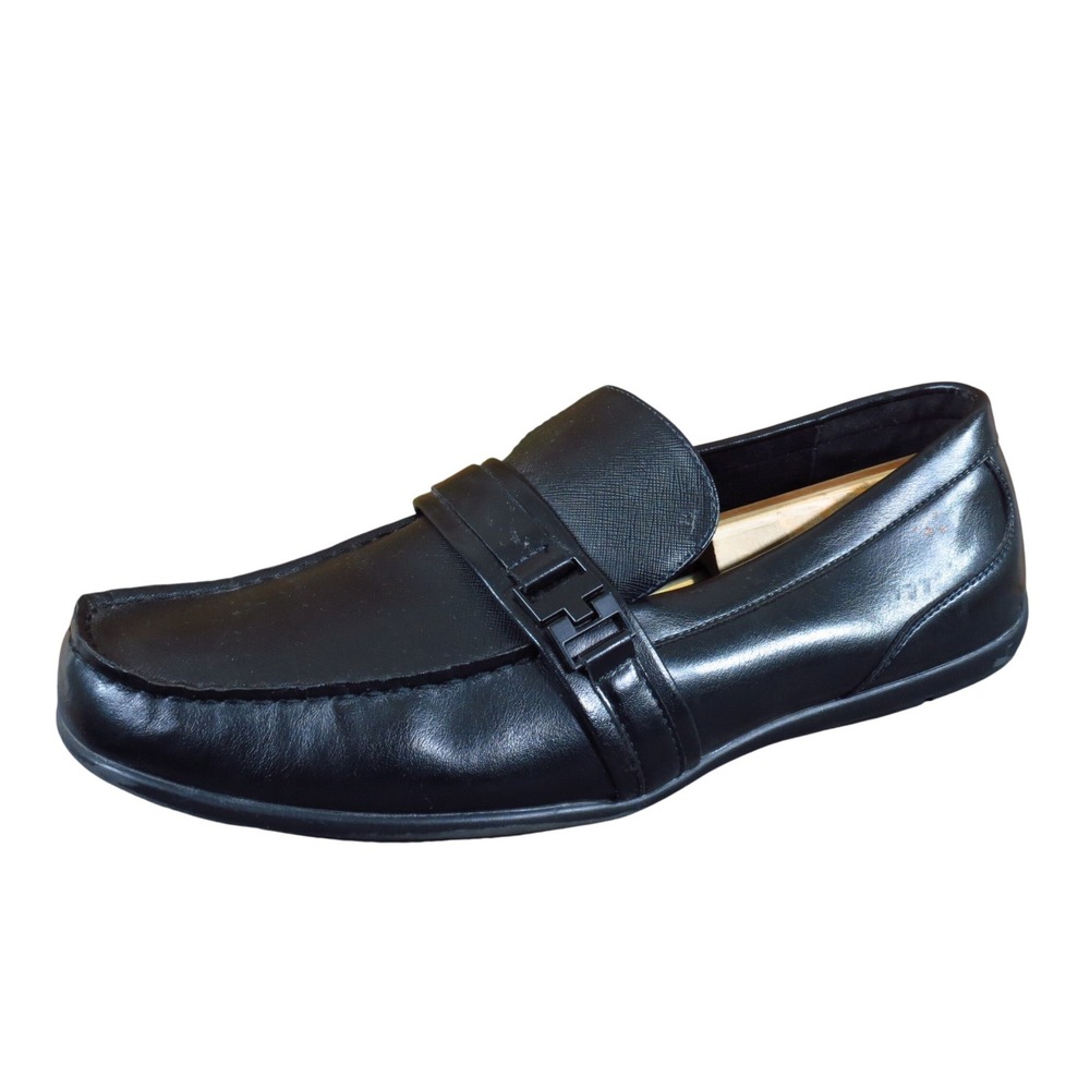 J. Ferrar Brolin Mens Loafer Size 13M Dress Wedding Formal Black Faux Leather